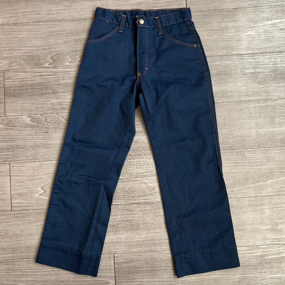 Vintage 70s Smacs Jeans Youth Dark Wash Boot Cut Western Size 8/10 25W